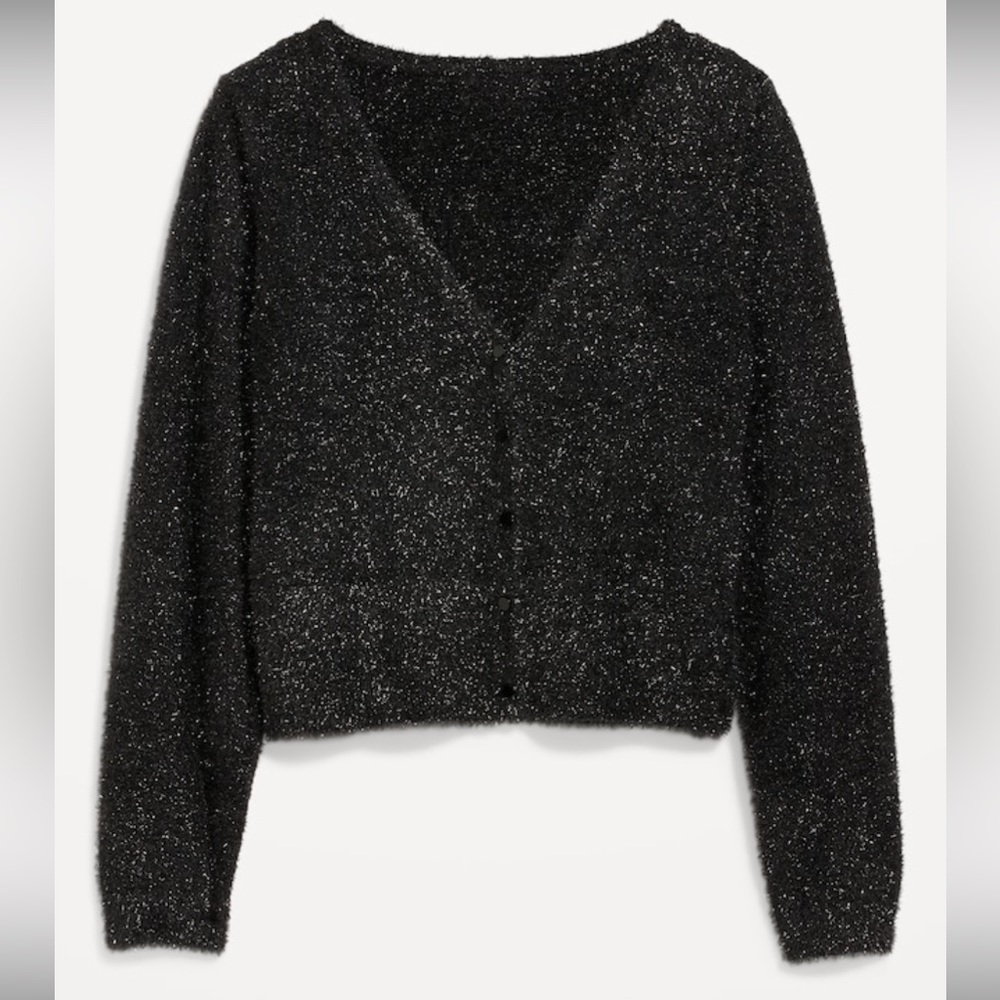 Old navy black shimmery cardigan